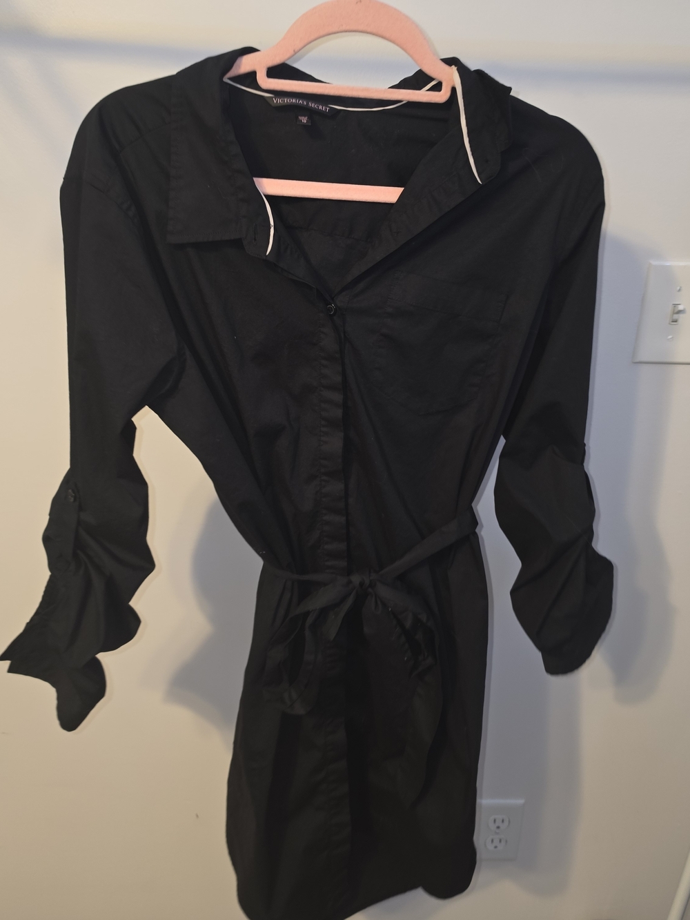 Victoria's Secret black mini dress with tie waist